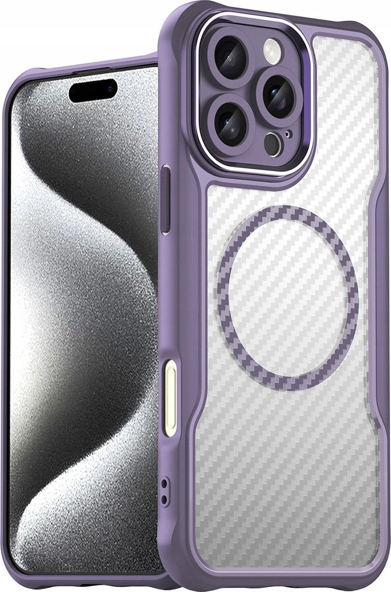 Hurtel Etui silikonowe Leading Series MagSafe do iPhone 16 Pro - fioletowe