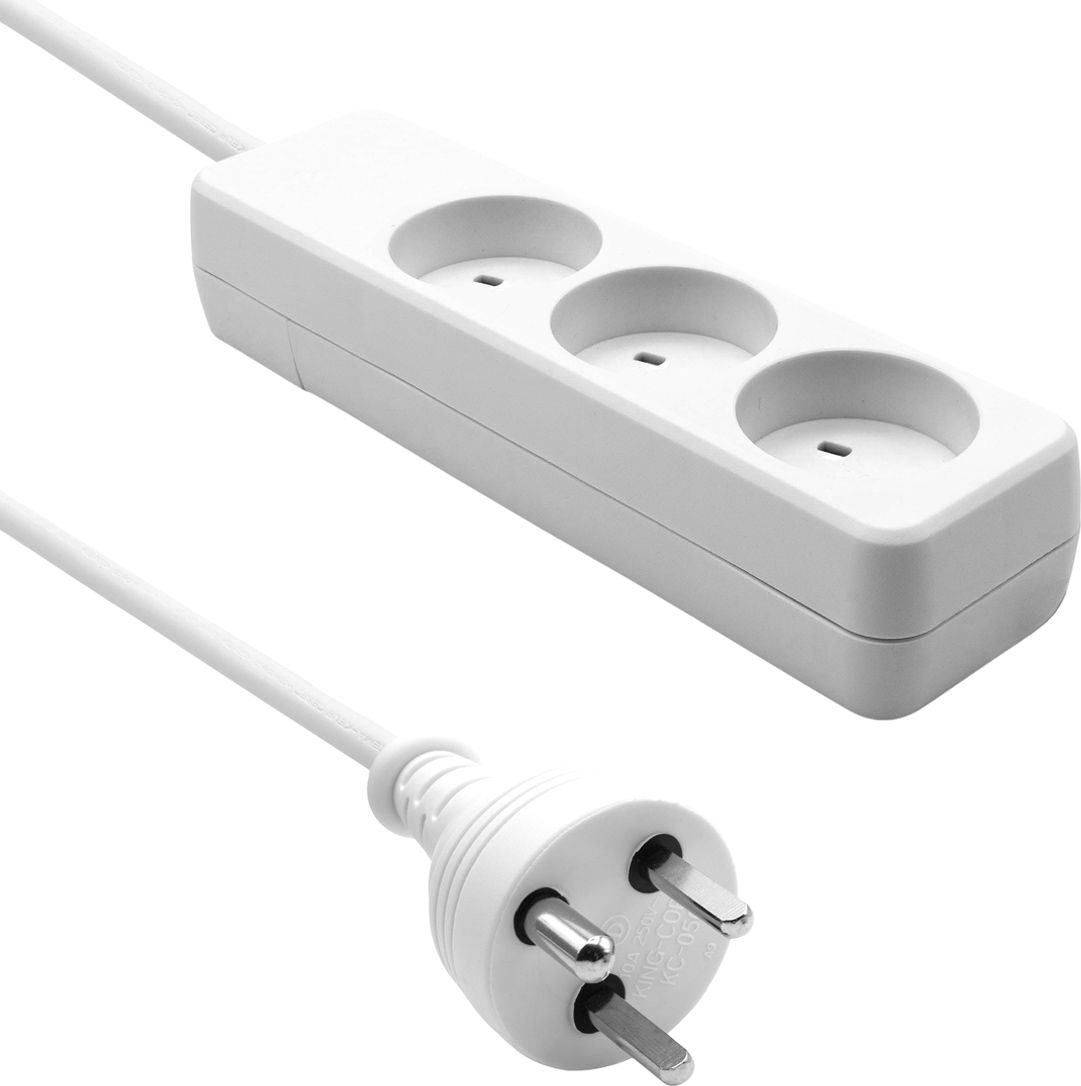ProXtend Danish IT Power Strip 3-way 3 gniazda 10 m biała (KIT3-KIT10W)