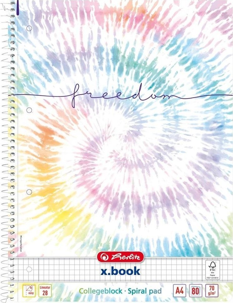 Brulion na spirali A4/80K kr New Batik FL (5szt)