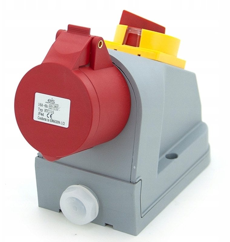 Schneider Electric Gniazdo siłowe stałe kombi 16A/5P + wyłącznik główny, N010TRG