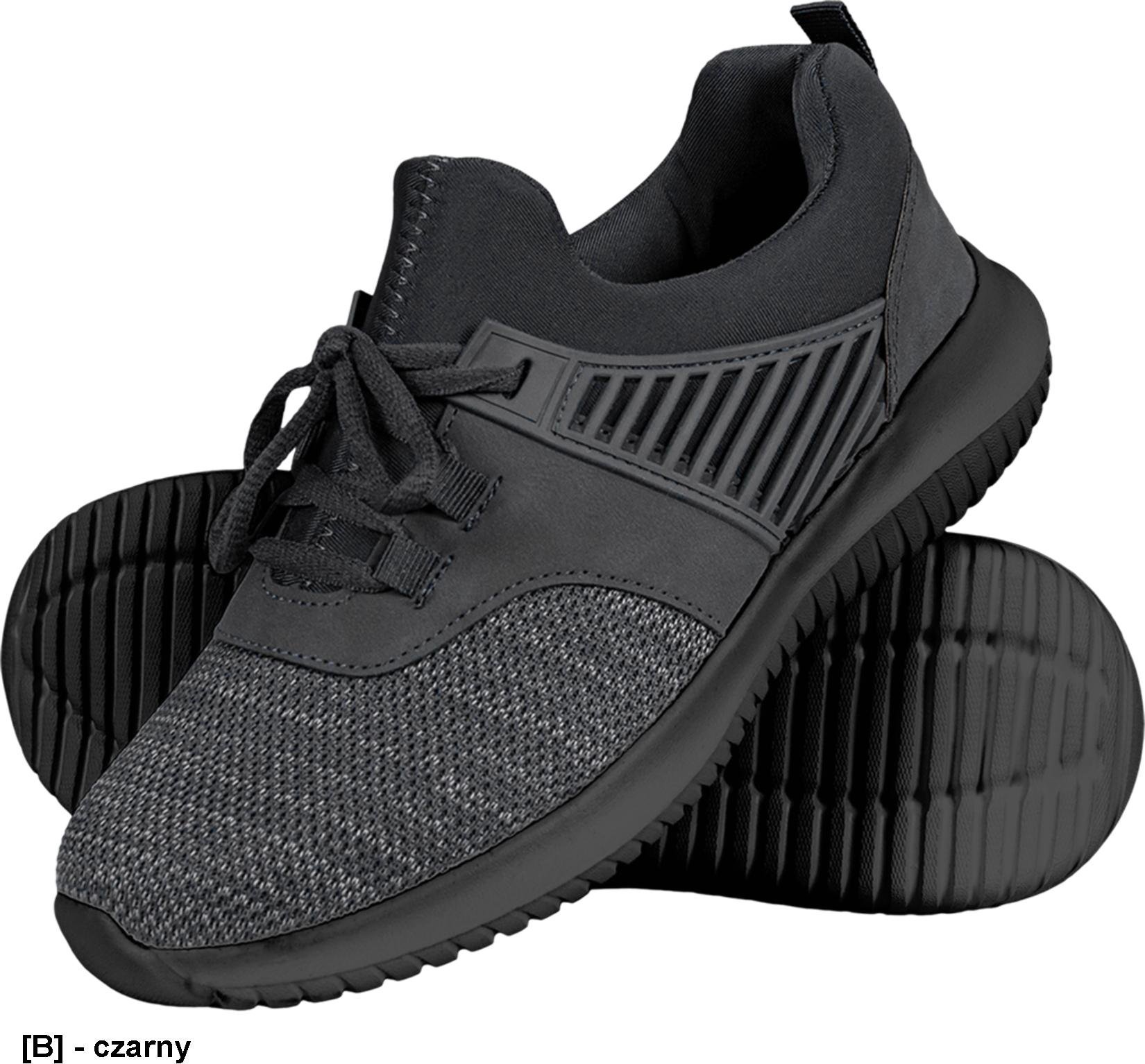 Grensho BSZAG - półbuty z materiału tekstylnego, sznurowane, podeszwa EVA, - czarny 46