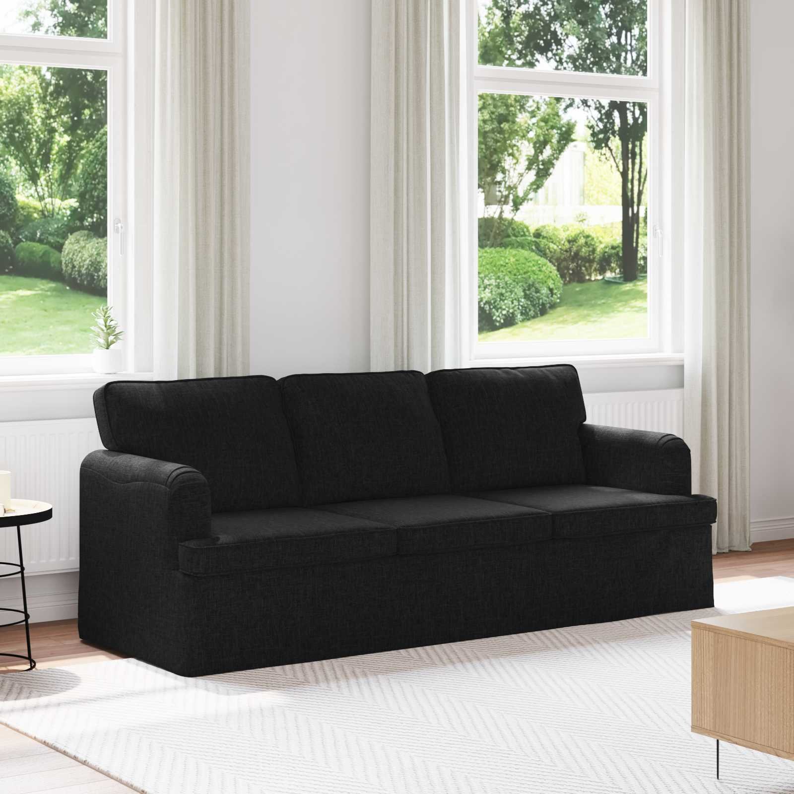 vidaXL Sofa Czarny 142 x 80 x 85 cm Metal