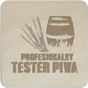 Koszulkowy Profesjonalny tester piwa - komplet podkładek pod kubek z grawerem