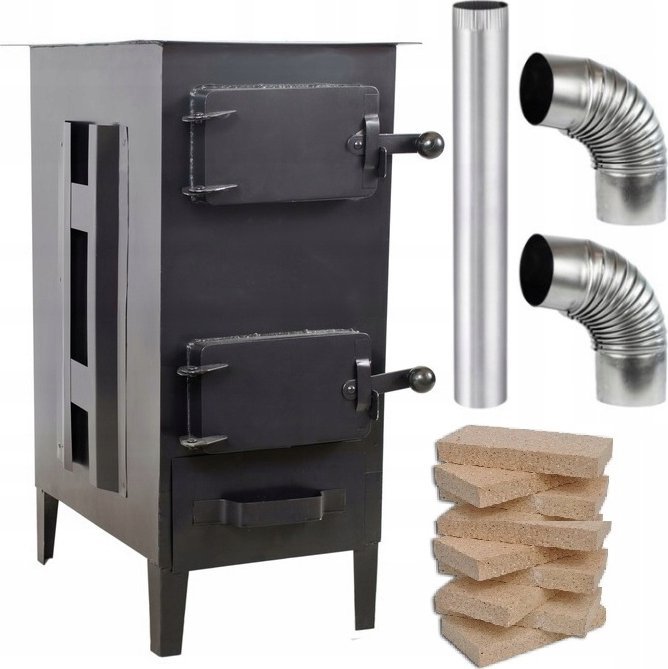 TopStoc Piec Piecyk SZAMOTOWY Koza ZEUS + ZESTAW RUR ATEST POLSKA produkcja