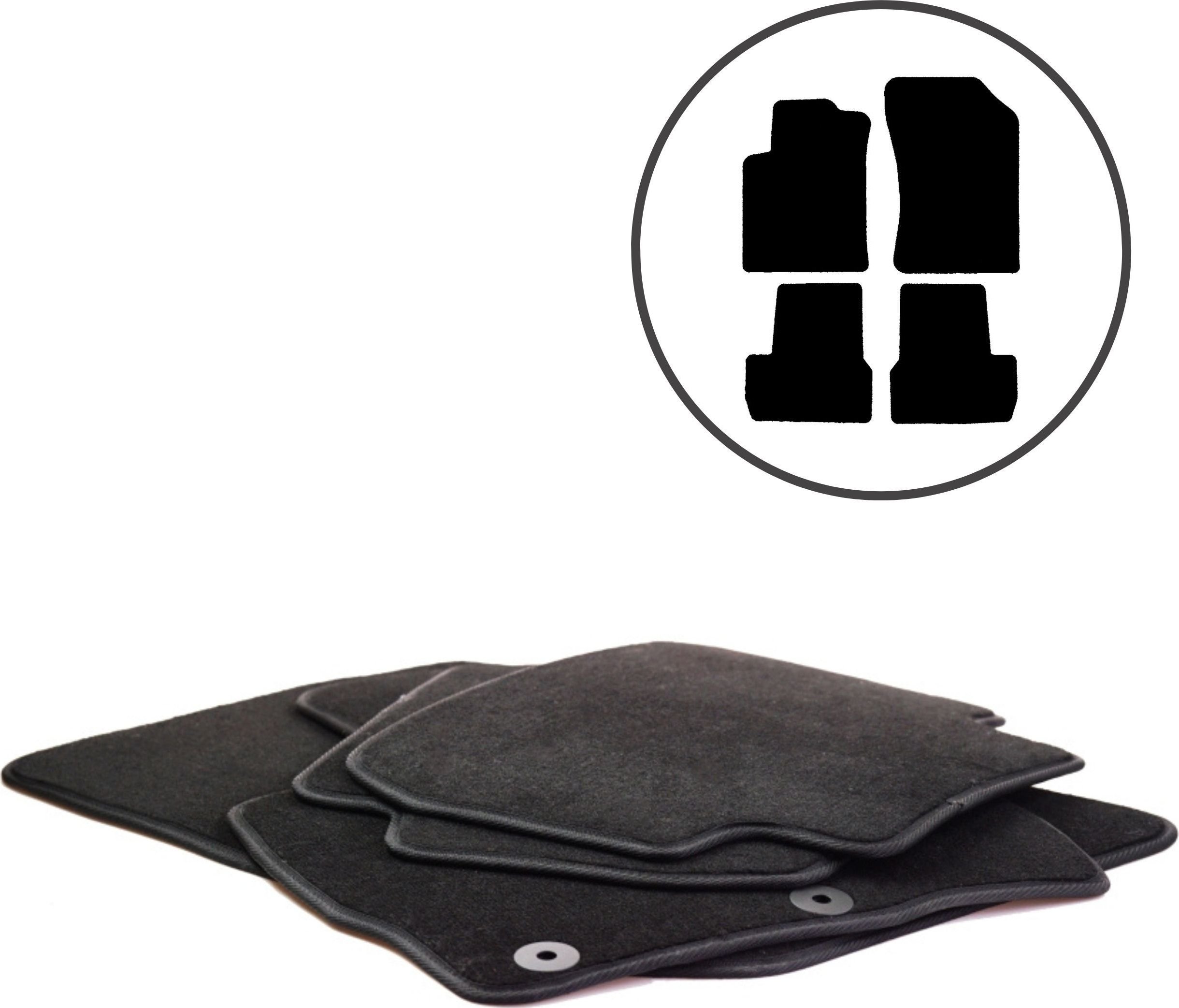 Dikel Dywaniki samochodowe welurowe 4szt. Citroen C3 II