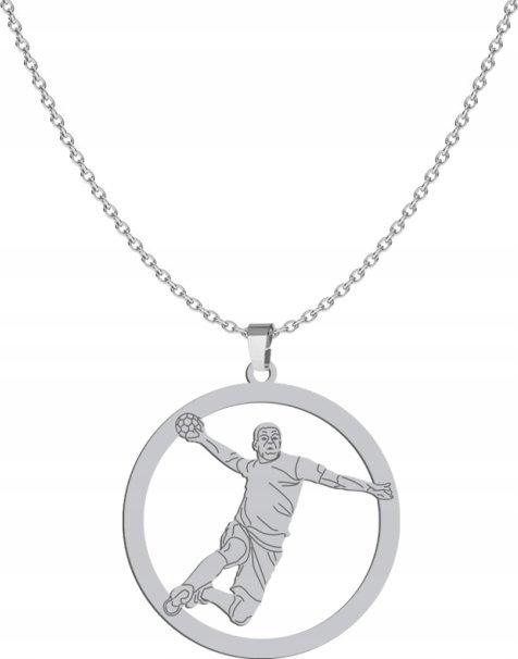 Radziszewska Jewellery Srebrny Naszyjnik Piłka ręczna GRAWER GRATIS