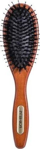 INTER-VION_Szczotka drewniana z naturalnym wĹosiem i nylonowymi szpilkami