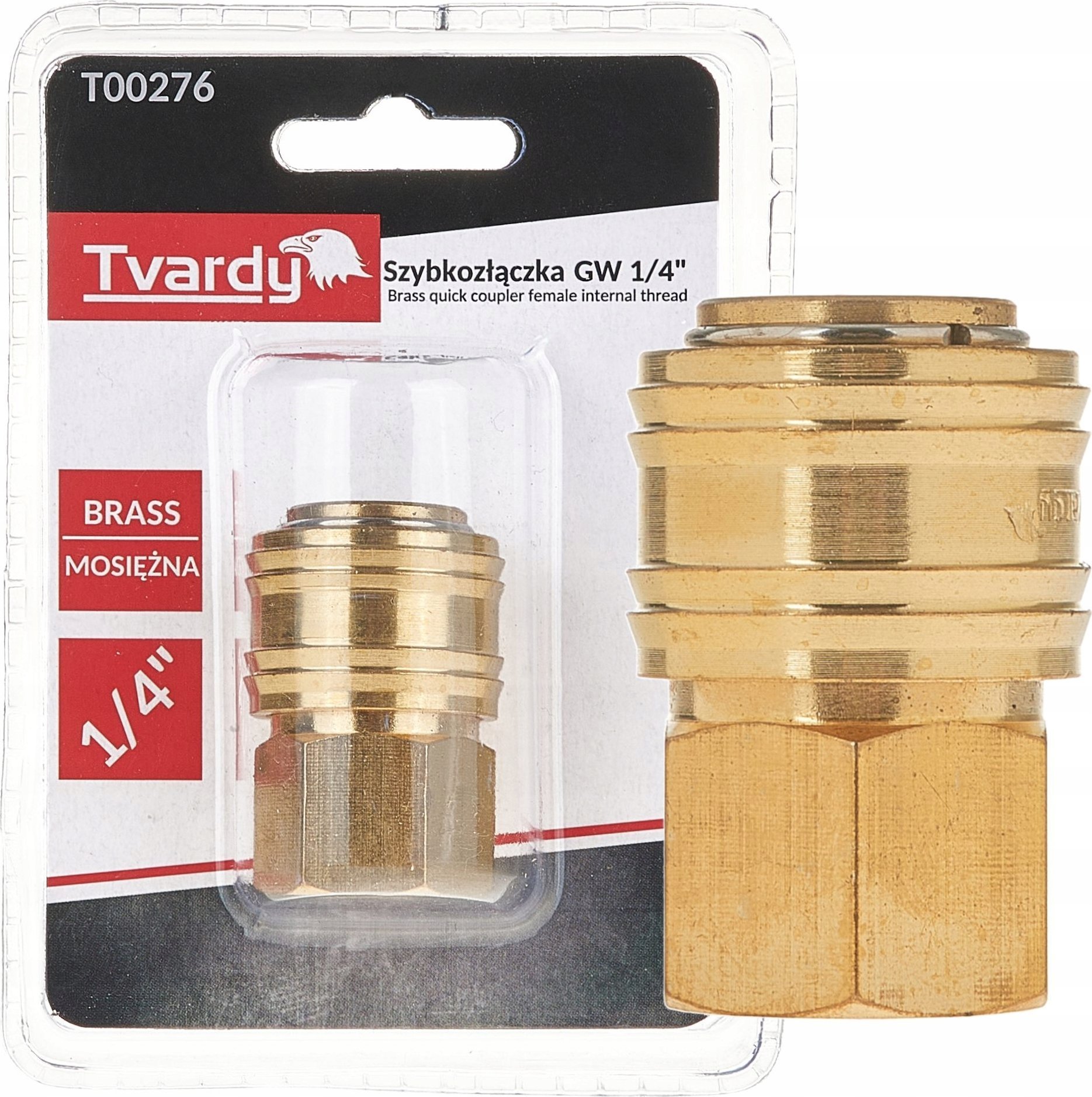 Szybkozłączka mosiężna GW 1/4" typ żeński (1/10/100)