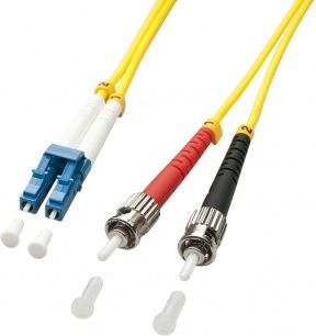 Lindy Patchcord światłowodowy LC/ST 9/125, Singlemode, 1m (47460)