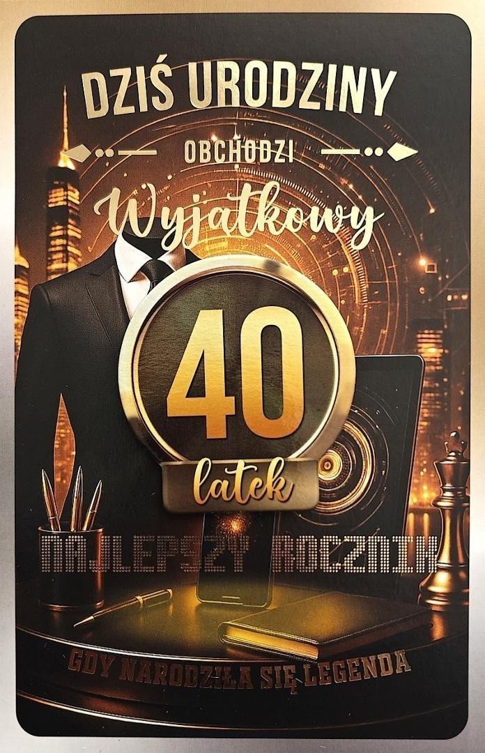 Karnet z wymiennymi rocznikami 40 męska