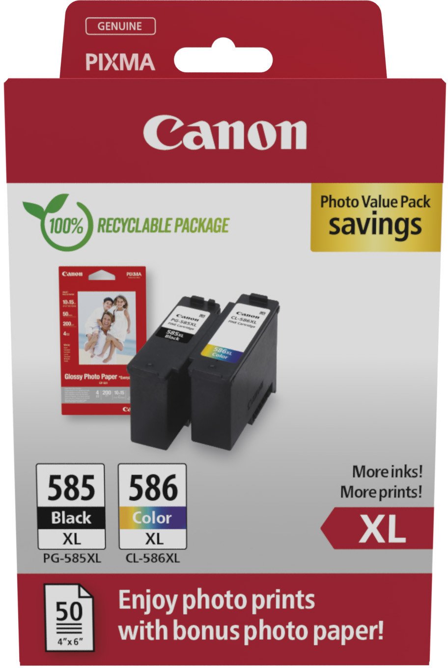 Canon Ink 6204C005 / PG-585XL/CL-586XL XL Multipack BK,C,M,Y