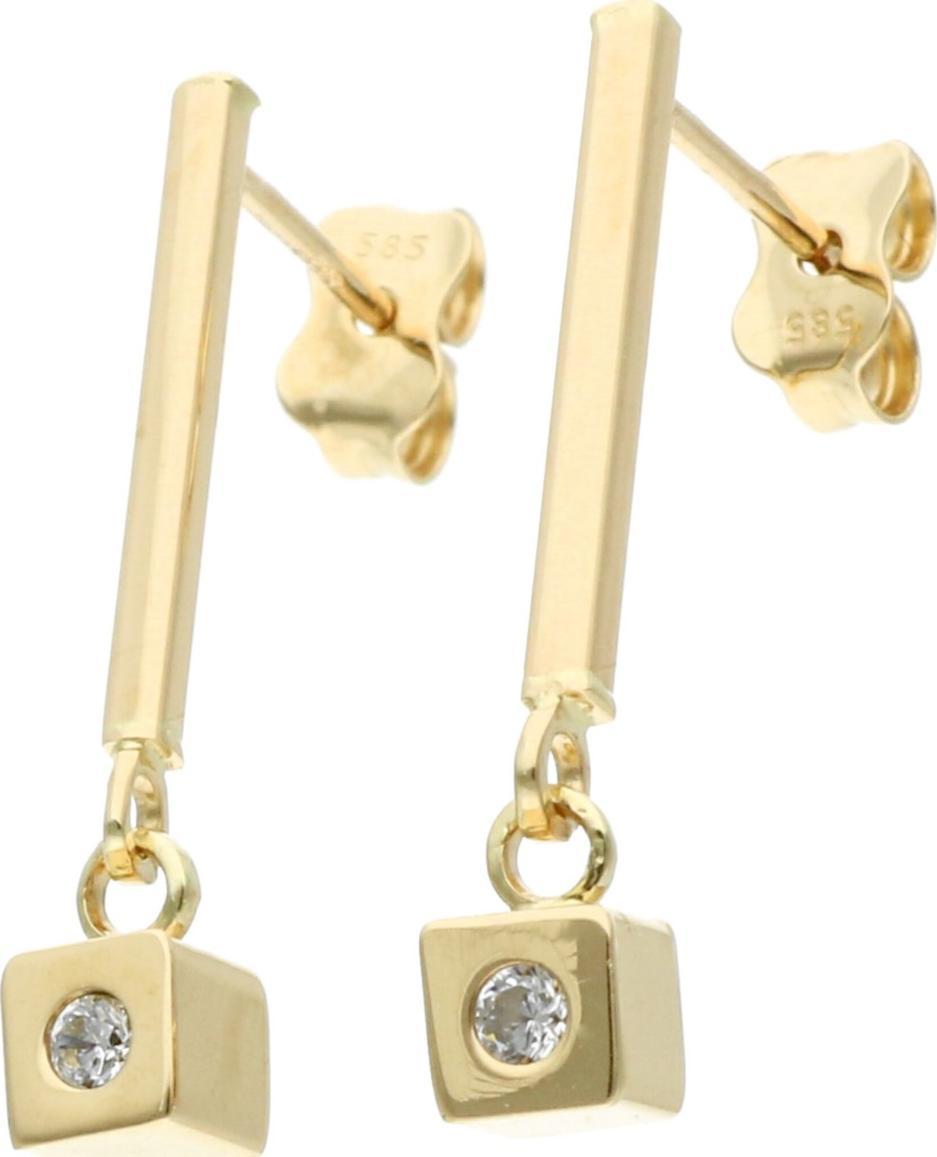 Rosanto Złote kolczyki z cyrkonią 585 14k