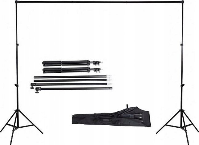Zestaw studyjny Massa Zestaw Atelier Do Tła - 2x Statyw 210cm + Poprzeczka 152/228/304cm + Etui