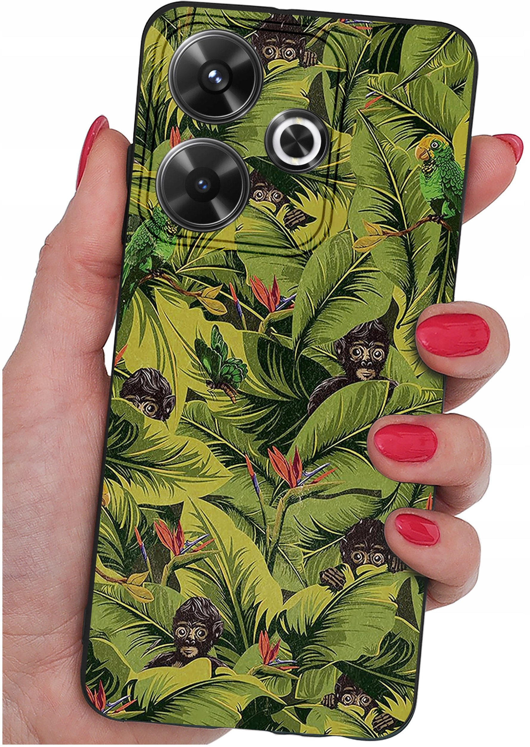 Etui do Xiaomi Redmi 13 4G WZORY |SILIKONOWE MATT CASE + SZKŁO 9H