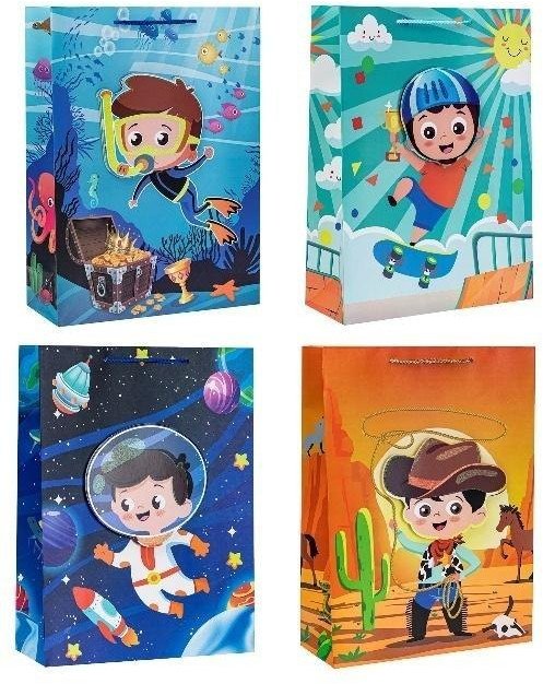 Torebka dziecięce hot-stamp 31x42x12cm mix ROZETTE