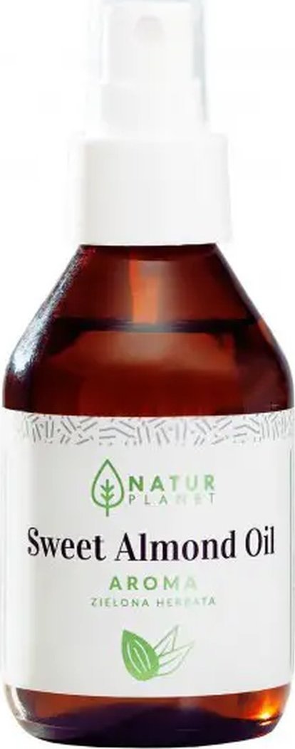 Natur Planet Olej ze słodkich migdałów z aromatem Zielonej herbaty Szkl. but.z atomizerem 100ml