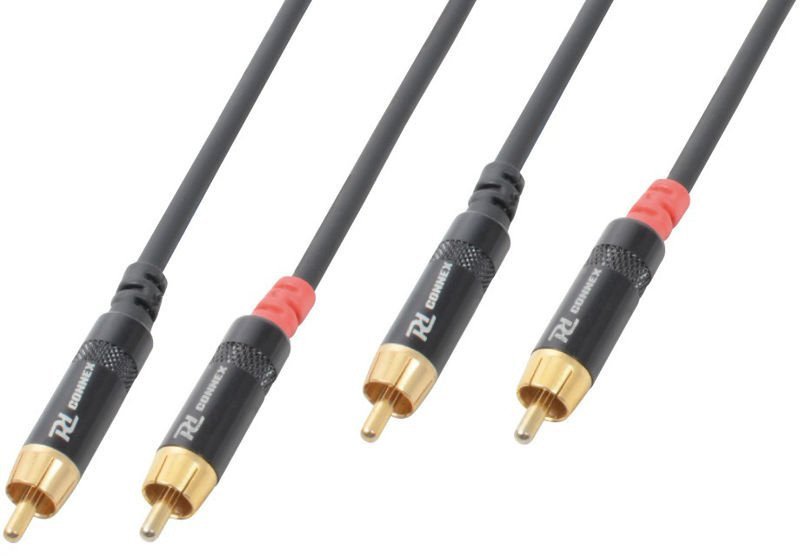 Kabel sygnałowy 2x RCA Męki - 2x RCA Męski 3m one size