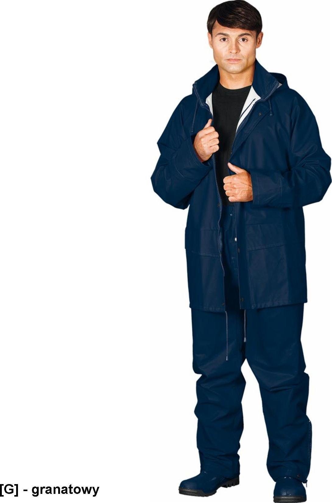 R.E.I.S. KPLPU - komplet przeciwdeszczowy - granatowy 3XL