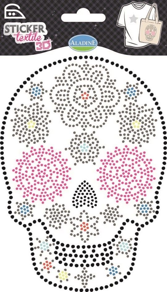 Aladine Naprasowywanka Dżetowa Czaszka