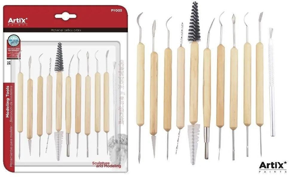 Narzędzia do rzeźbienia 11szt metalowe