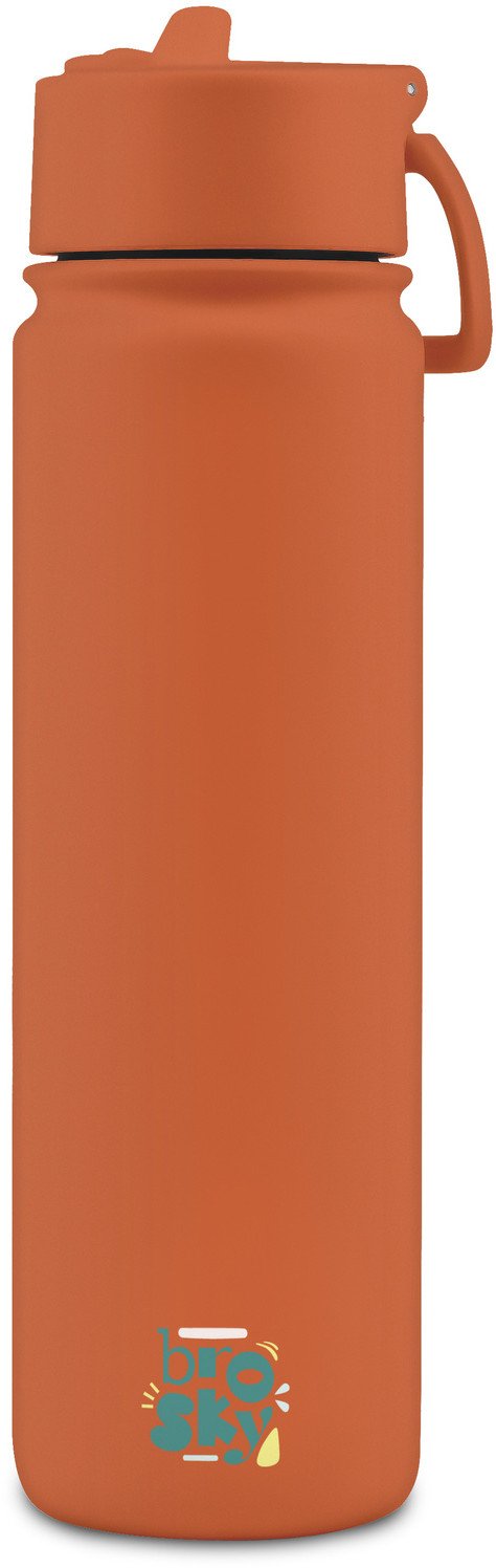 Brosky Basic Stalowa butelka na wodę w kolorze ceglastym 680ml