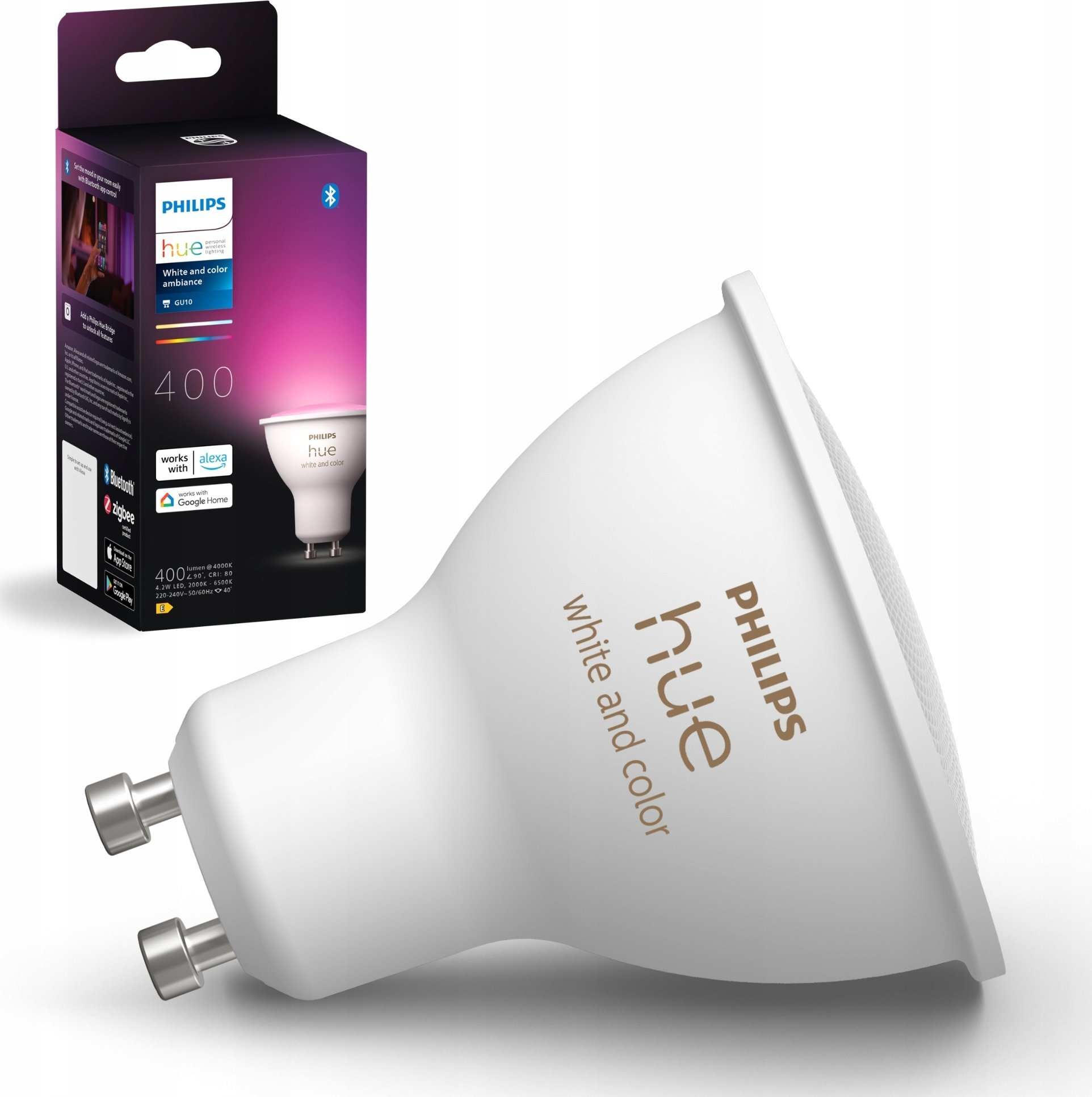 Philips Philips Hue Smart Spotlight | GU10 | 4.2 W | White and colour light