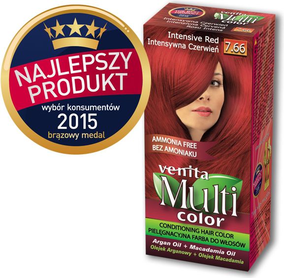 Venita Farba bez amoniaku Multi Color 7.66 intensywna czerwień