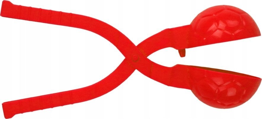 LeanToys Śnieżkomat Maszynka do Kulek Śnieżnych Wzór Piłki Czerwona 20cm x 5cm x 5cm