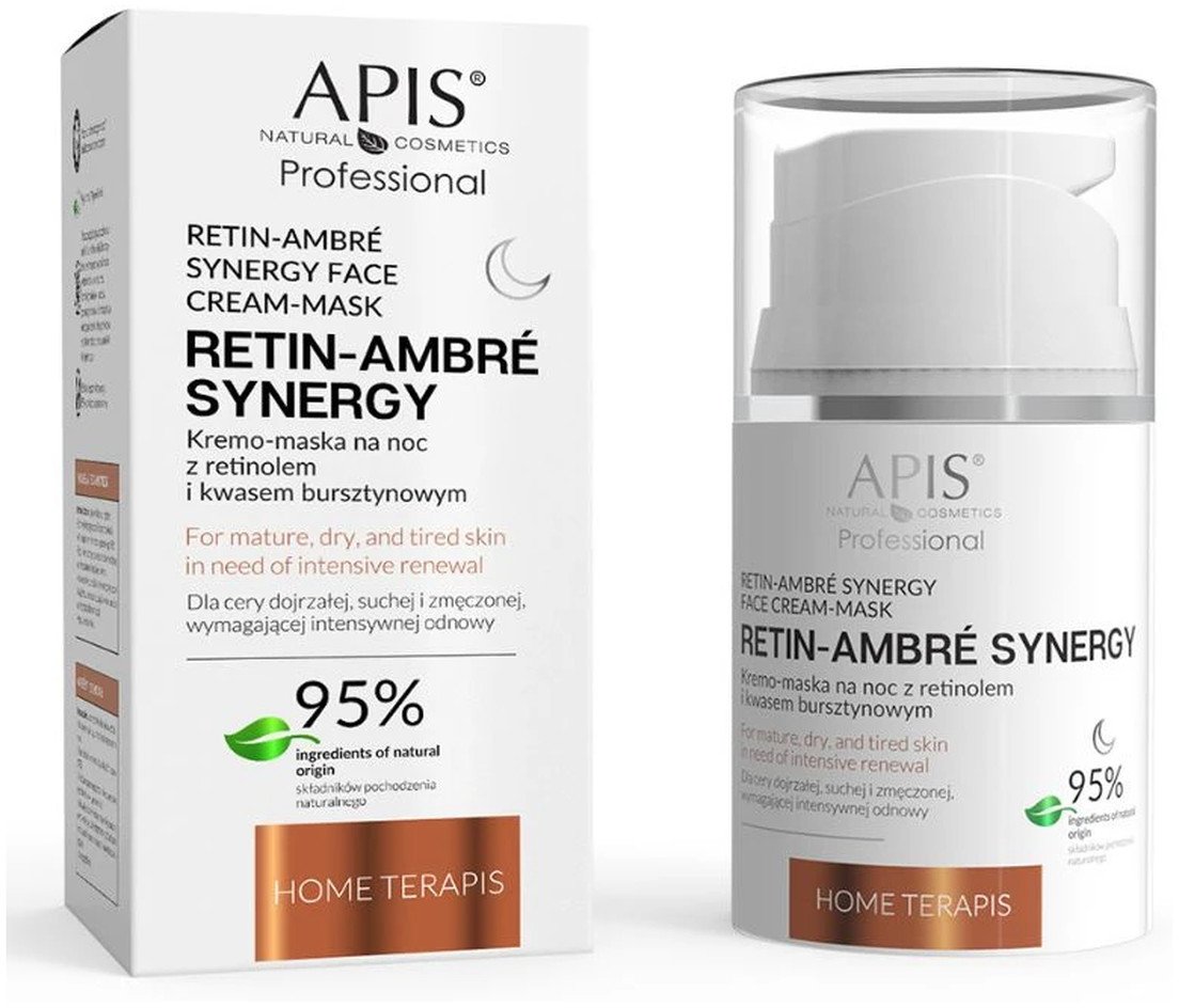 Apis Retin - Ambre Synergy Kremo-Maska Na Noc Z Retinolem I Kwasem Bursztynowym 50ml