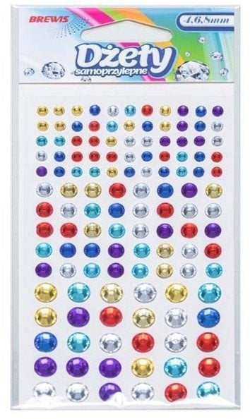 Dżety samoprzylepne kolorowe 4-8mm 125szt