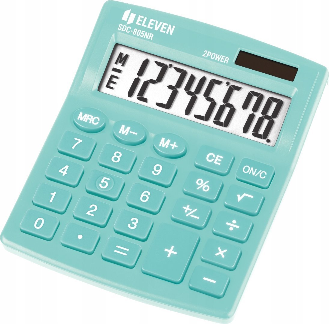 Kalkulator Eleven Kalkulator SDC805NRGNEE 8-cyfrowy wyświetlacz zielony