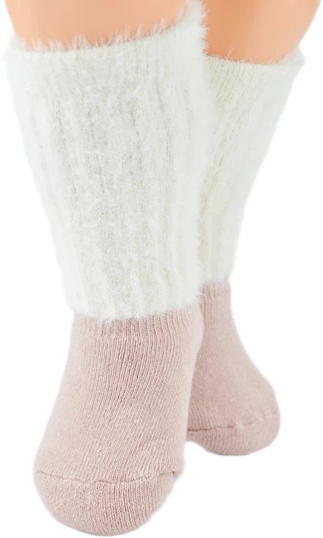 Podkolanówki dziewczęce z puszystym ściągaczem 12-18m SF027-G-01-B