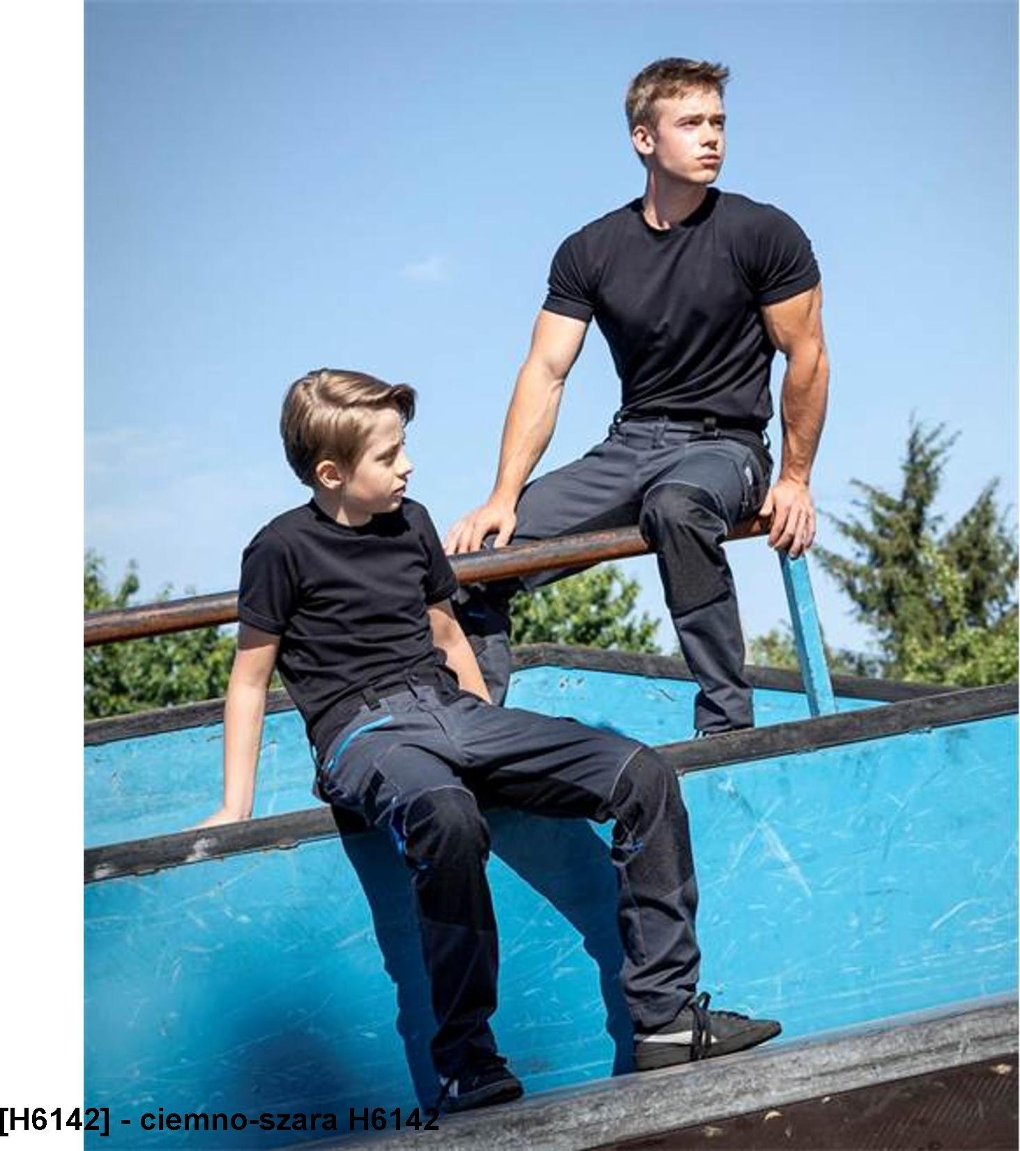 Ardon ARDON 4Xstretch - spodnie dziecięce elastyczne ARDON4Xstretch, zwiększoną wytrzymałość, 98% bawełna, 2% - ciemno-szara H6142 134-140