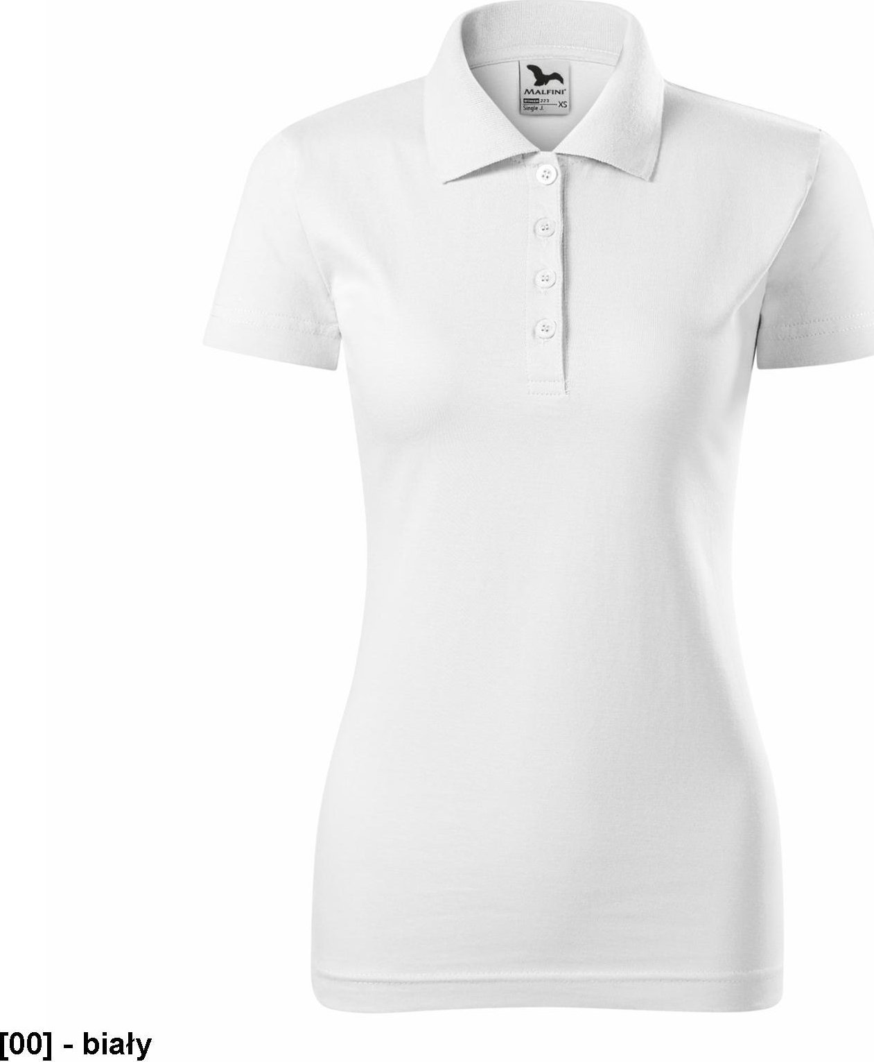 MALFINI Single J. 223 - ADLER - Koszulka polo damska, 180 g/m, 100% bawełna, - biały - rozmiar L