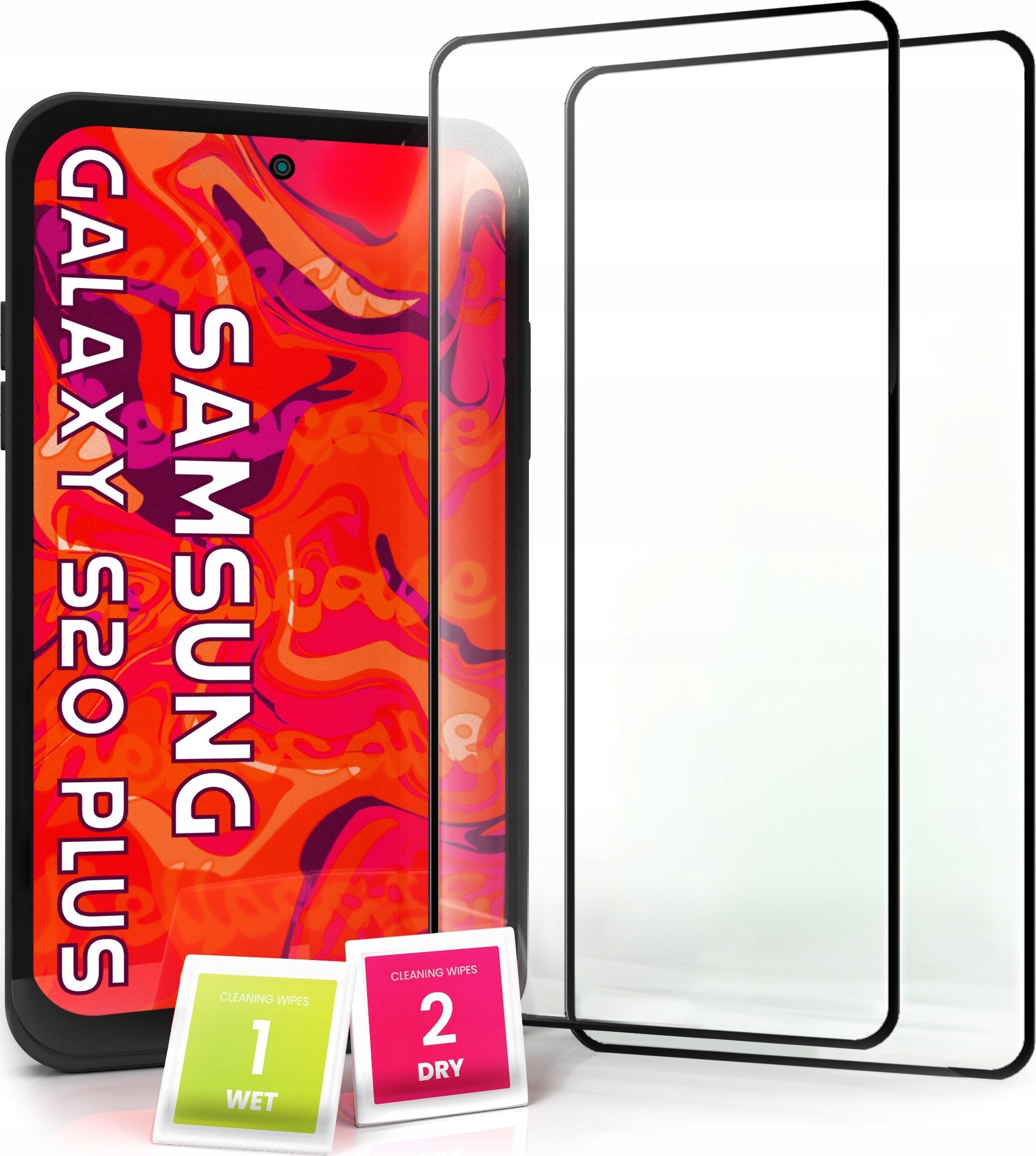 Hello Case 2-pak Szkło Hartowane do Samsung Galaxy S20 PLUS Ochronne Na cały ekran 5D