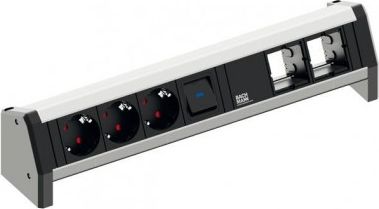 Listwa zasilająca Bachmann DESK 3 gniazda czarna