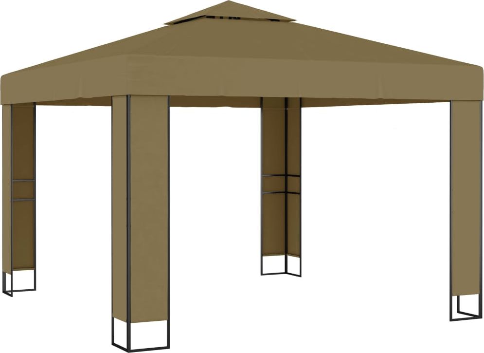 vidaXL Altana z podwójnym dachem, 3x3x2,7 m, taupe, 180 g/m