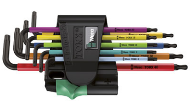 Wera Zestaw kluczy trzpieniowych torx typ L T8-T40 z otworem 9szt. (05024335001)