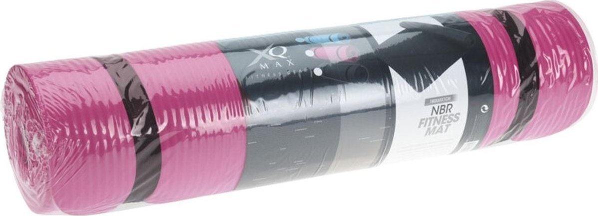 MATA FITNESS NBR ANTYPOŚLIZGOWA XQMAX - RÓŻOWY