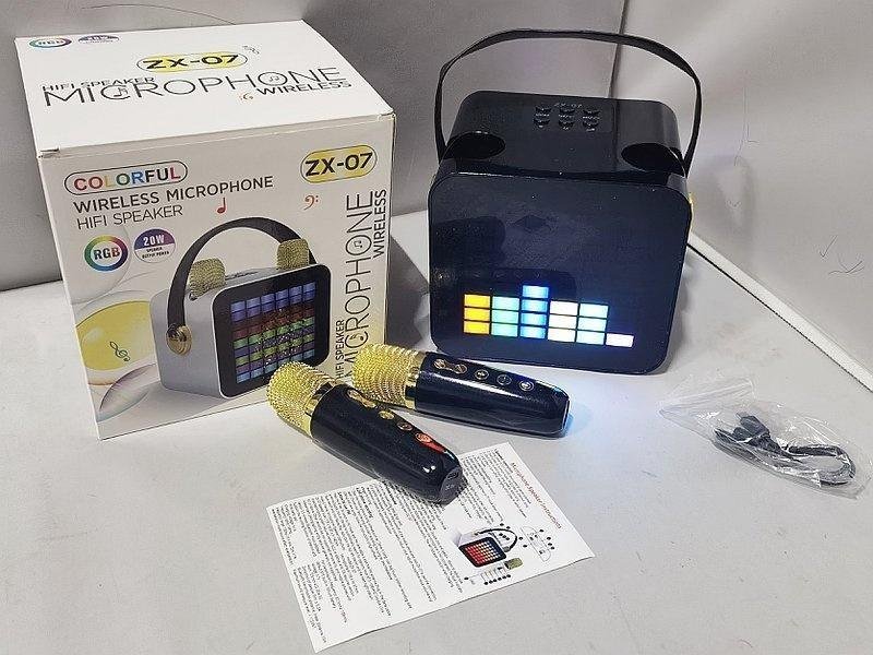 Głośnik Adar Głośnik kwadratowy ze światłem 2 mikrofony