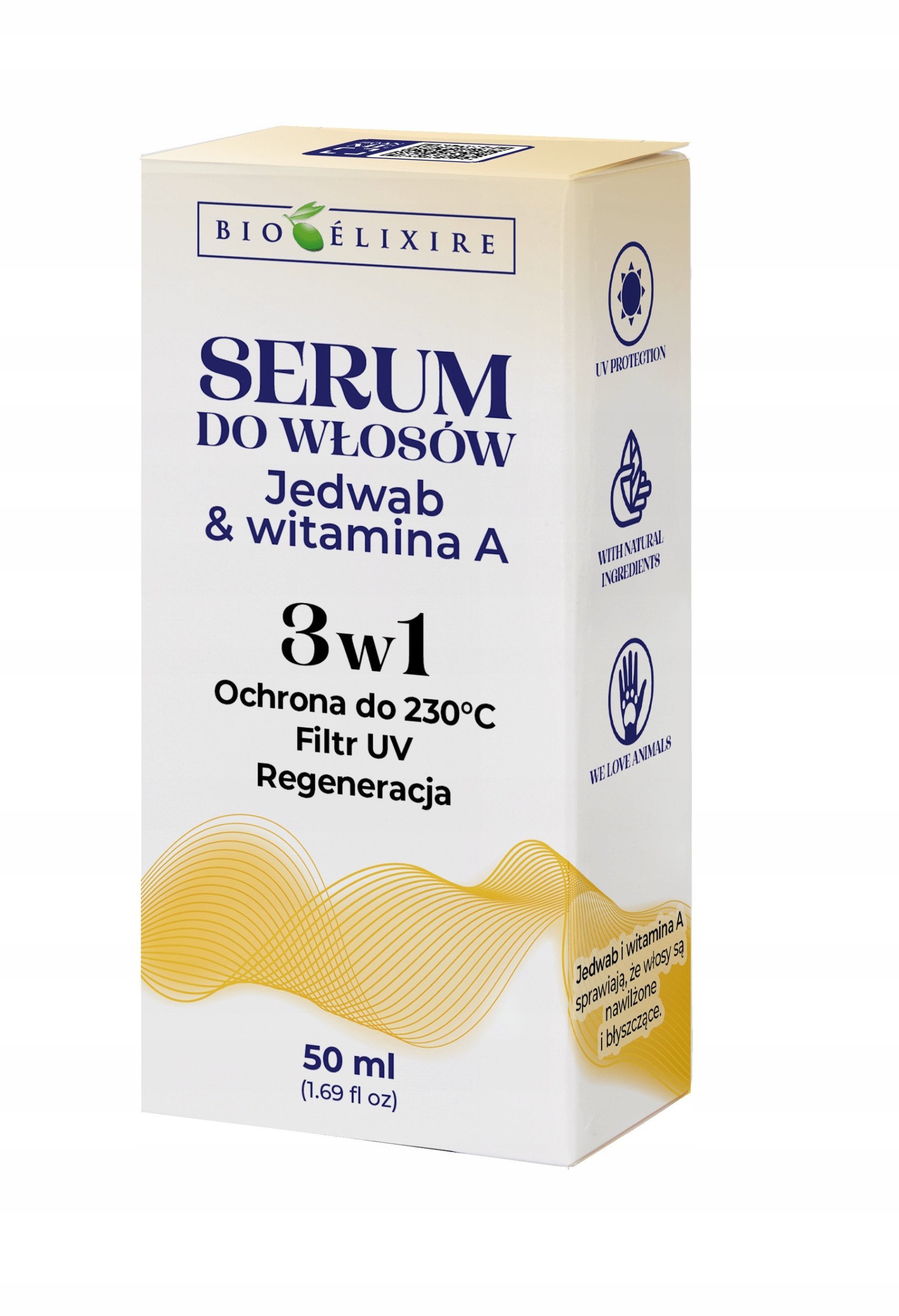 BIOELIXIRE_Jedwab z Witaminą A olejek do włosów 50ml