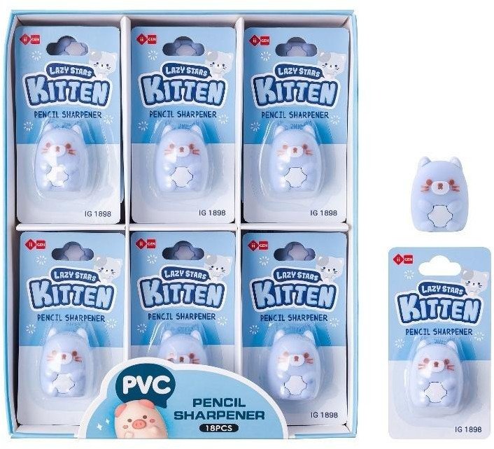 Temperówka i gumka do ścierania Kotek