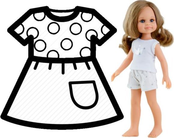 paola reina PAOLA REINA Ubranko piżama dla lalek 32 cm 53201