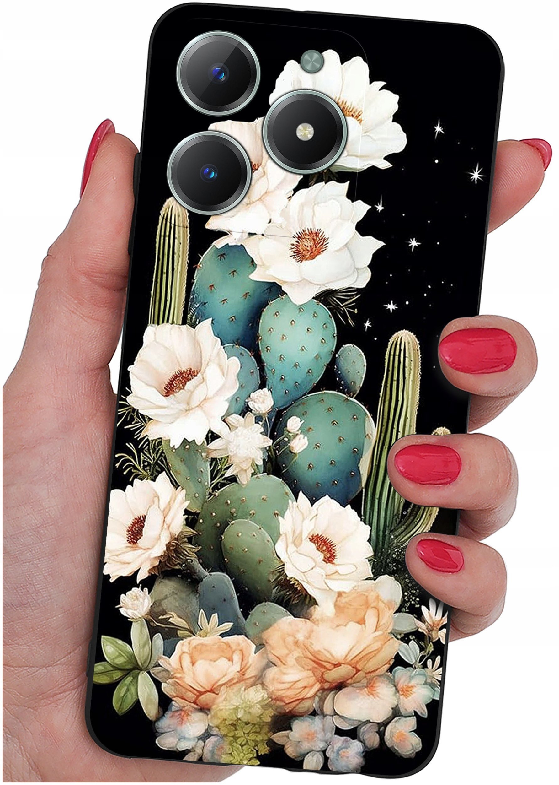 Etui do Realme C61 | C63 WZORY |SILIKONOWE MATT CASE + SZKŁO 9H