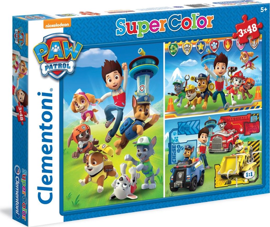 Clementoni Puzzle 3x48 Super Kolor Psi Patrol