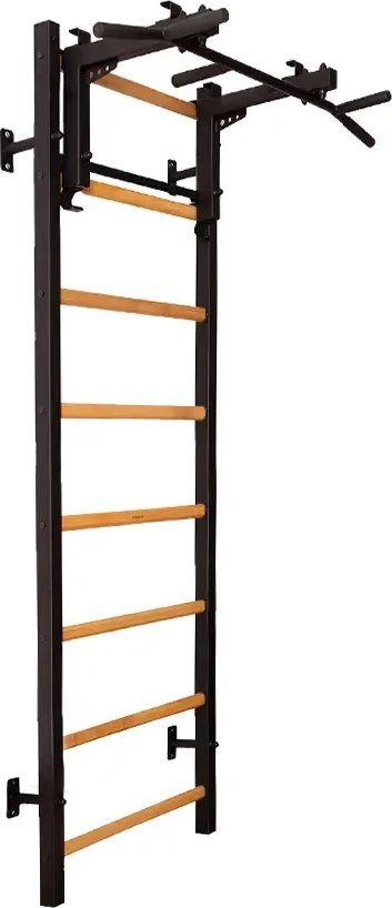 BenchK Drabinka gimnastyczna z metalowym drążkiem regulowanym czarny BenchK