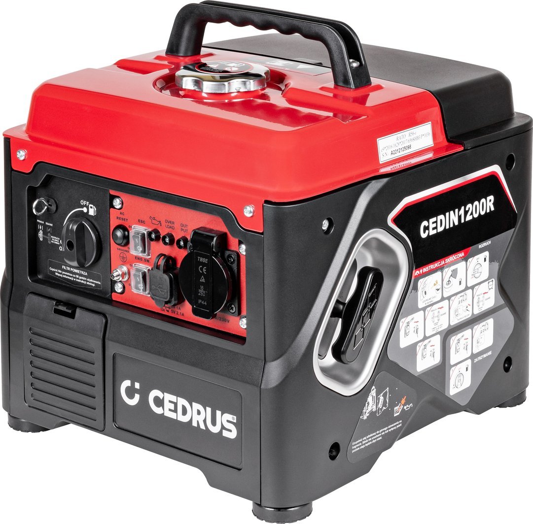Cedrus CEDRUS IN1200R AGREGAT GENERATOR INWERTOROWY PRĄDOTWÓRCZY INWERTEROWY WALIZKOWY 230V 1200W EWIMAX - OFICJALNY DYSTRYBUTOR - AUTORYZOWANY DEALER