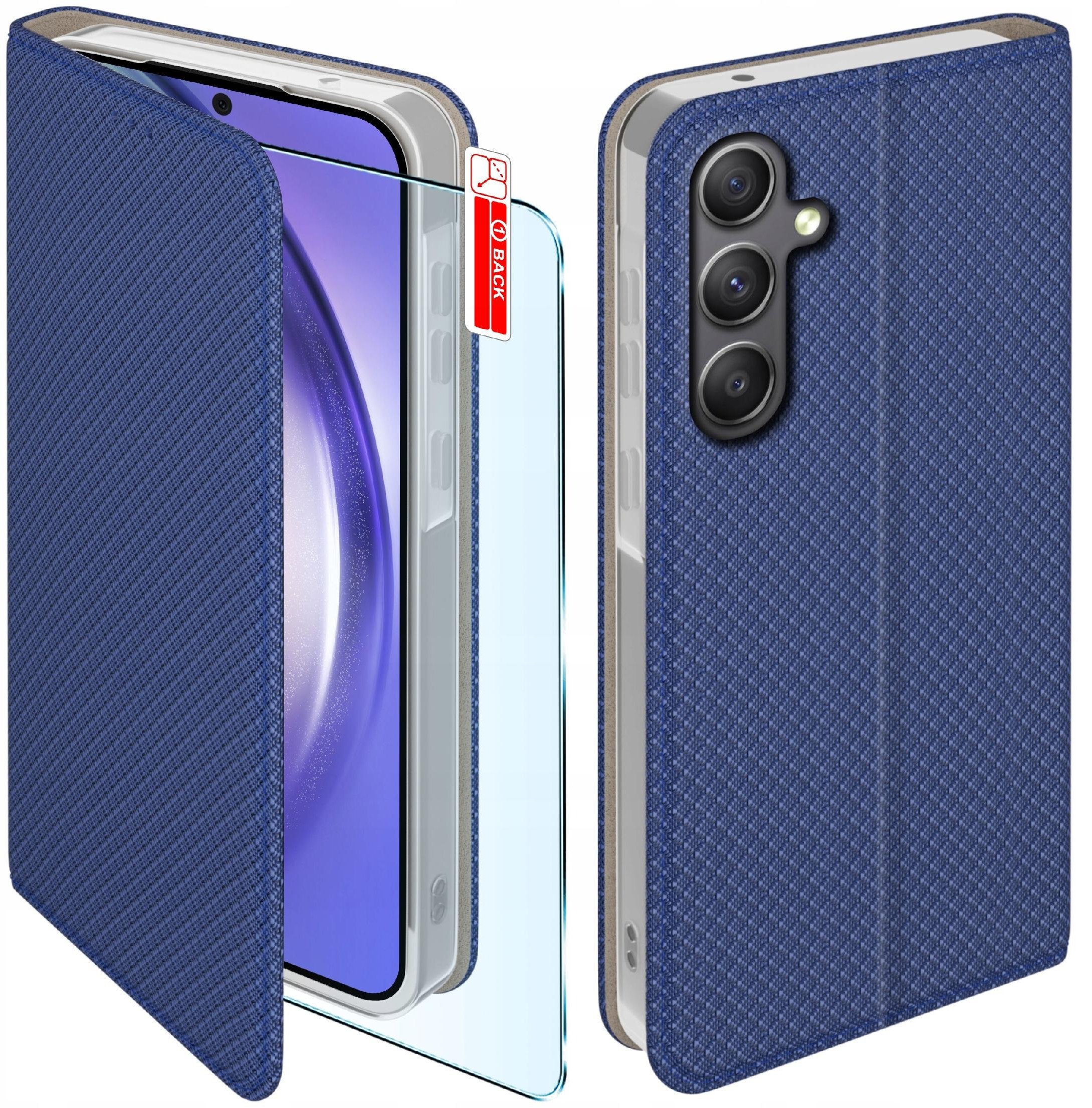 krainaGSM Etui z klapką do Samsung A54 5G Zamykane Futerał + Szkło 9H