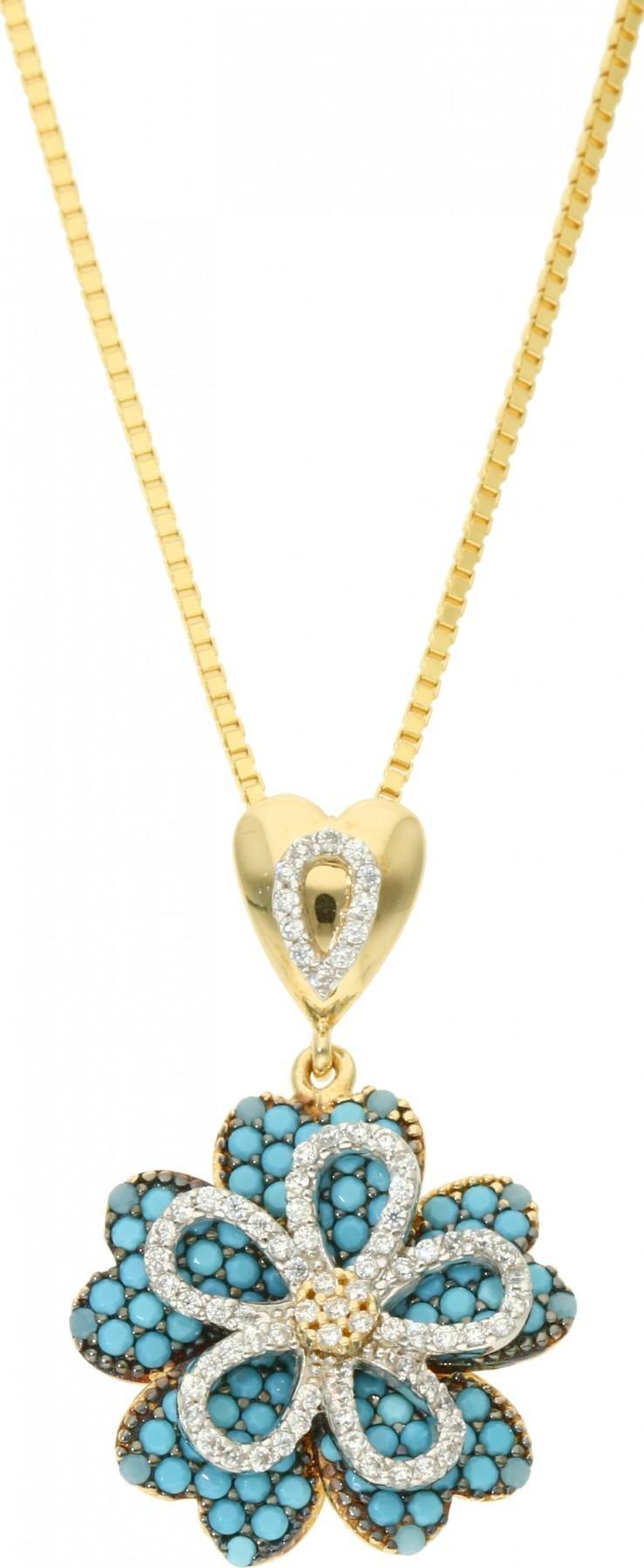 Rosanto Złota zawieszka z turkusem 585 14k