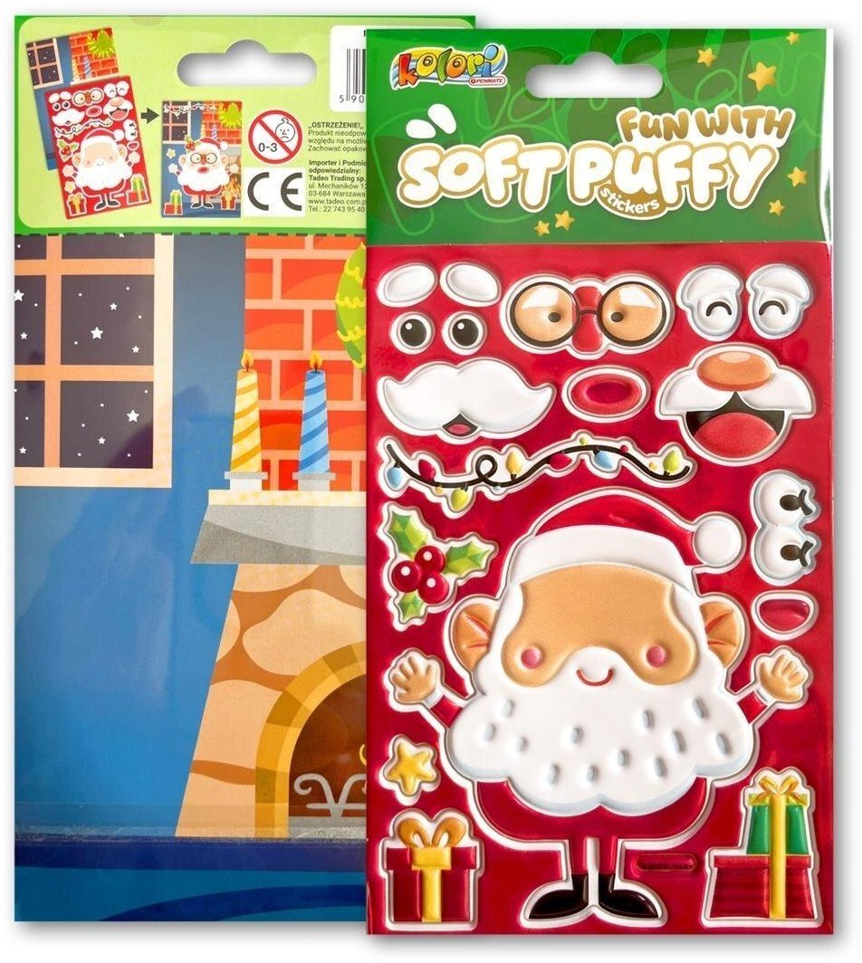 Naklejki puffy Fun with Santa Claus